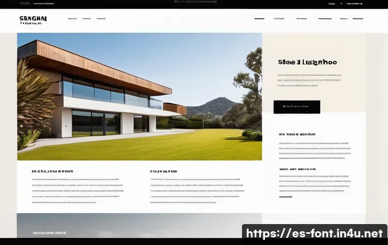 문서 작성에서 네거티브 스페이스와 폰트 활용 - A clean, modern web page layout showcasing the effective use of white space and negative space to gu...